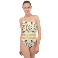 Decorative Flowers Classic One Shoulder Swimsuit by Eskimos