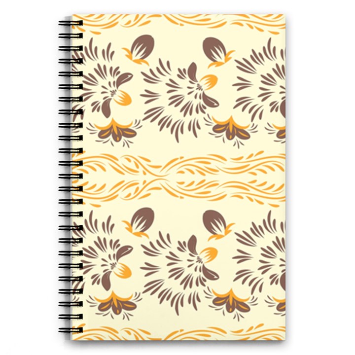 Decorative flowers 5.5  x 8.5  Notebook