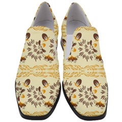 Decorative Flowers Women Slip On Heel Loafers by Eskimos