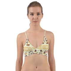 Decorative Flowers Wrap Around Bikini Top