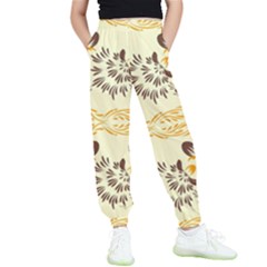 Decorative Flowers Kids  Elastic Waist Pants by Eskimos