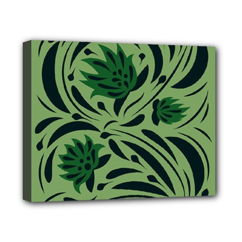 Green Flowers Canvas 10  X 8  (stretched) by Eskimos