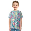 Floral Pattern Kids  Sport Mesh Tee View1