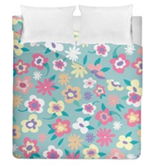 Floral Pattern Duvet Cover Double Side (queen Size) by ExtraAwesomeSauce