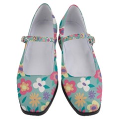 Floral Pattern Women s Mary Jane Shoes by ExtraGoodSauce