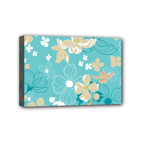 Floral Pattern Mini Canvas 6  X 4  (stretched)