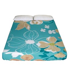 Floral Pattern Fitted Sheet (king Size) by ExtraGoodSauce