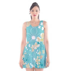 Floral Pattern Scoop Neck Skater Dress by ExtraGoodSauce