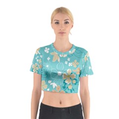 Floral Pattern Cotton Crop Top by ExtraAwesomeSauce