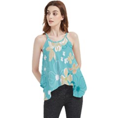 Floral Pattern Flowy Camisole Tank Top