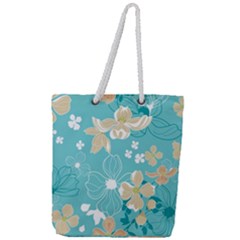 Floral Pattern Full Print Rope Handle Tote (large) by ExtraGoodSauce