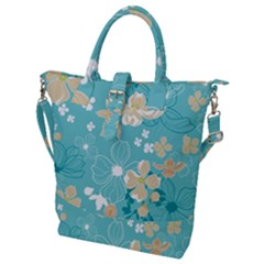 Floral Pattern Buckle Top Tote Bag by ExtraGoodSauce