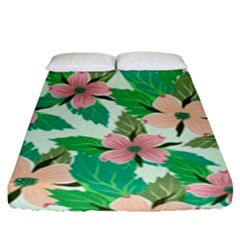 Floral Pattern Fitted Sheet (king Size) by ExtraGoodSauce