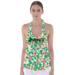 Floral Pattern Babydoll Tankini Top by ExtraGoodSauce