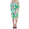 Floral Pattern Velvet Midi Pencil Skirt View1