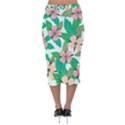 Floral Pattern Velvet Midi Pencil Skirt View2