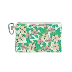 Floral Pattern Canvas Cosmetic Bag (small) by ExtraAwesomeSauce