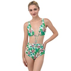 Floral Pattern Tied Up Two Piece Swimsuit by ExtraGoodSauce