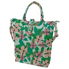 Floral Pattern Buckle Top Tote Bag by ExtraGoodSauce