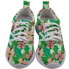 Floral Pattern Kids Athletic Shoes by ExtraGoodSauce