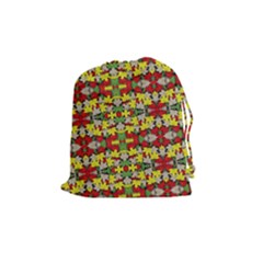 Leaves Pattern Drawstring Pouch (medium) by ExtraGoodSauce