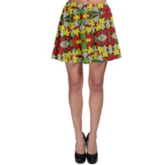 Leaves Pattern Skater Skirt by ExtraGoodSauce