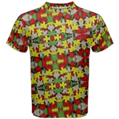 Leaves Pattern Men s Cotton Tee by ExtraAwesomeSauce