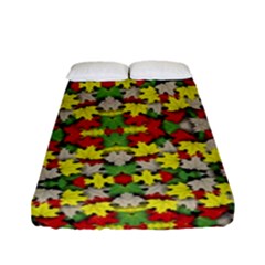 Leaves Pattern Fitted Sheet (full/ Double Size) by ExtraGoodSauce