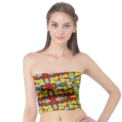 Leaves Pattern Tube Top