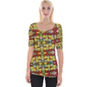 Leaves Pattern Wide Neckline Tee View1