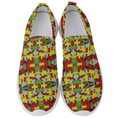 Leaves Pattern Men s Slip On Sneakers by ExtraGoodSauce