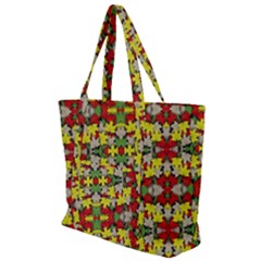 Leaves Pattern Zip Up Canvas Bag by ExtraGoodSauce