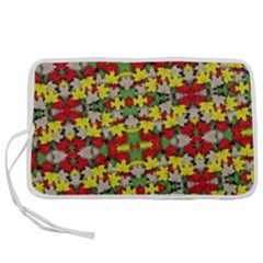 Leaves Pattern Pen Storage Case (l) by ExtraGoodSauce