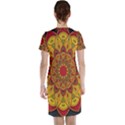 Mandela Flower Orange And Red Short Sleeve Nightdress View2