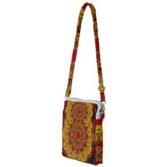 Mandela Flower Orange And Red Multi Function Travel Bag by ExtraAwesomeSauce