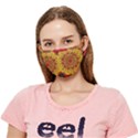 Mandela Flower Orange And Red Crease Cloth Face Mask (Adult) View1