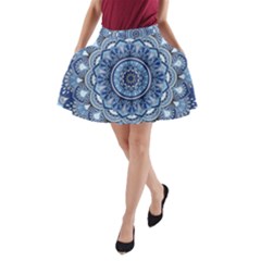 Mandela Flower A-line Pocket Skirt by ExtraGoodSauce