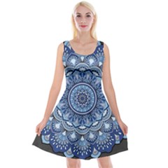 Mandela Flower Reversible Velvet Sleeveless Dress