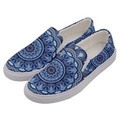 Mandela Flower Men s Canvas Slip Ons by ExtraGoodSauce