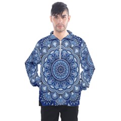 Mandela Flower Men s Half Zip Pullover by ExtraGoodSauce