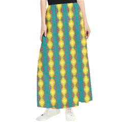 Native American Pattern Maxi Chiffon Skirt