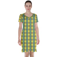 Native American Pattern Short Sleeve Nightdress by ExtraGoodSauce