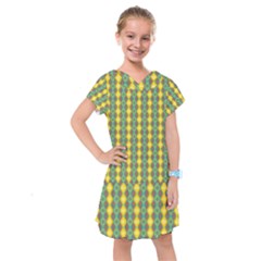 Native American Pattern Kids  Drop Waist Dress