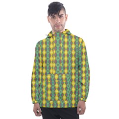 Native American Pattern Men s Front Pocket Pullover Windbreaker