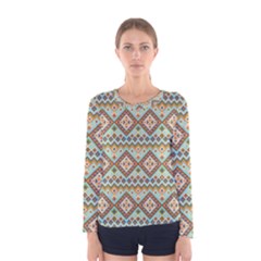 Native American Pattern Women s Long Sleeve Tee