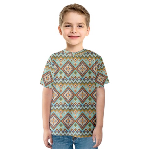 Native American Pattern Kids  Sport Mesh Tee by ExtraGoodSauce