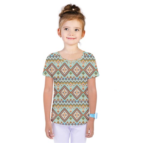 Native American Pattern Kids  One Piece Tee by ExtraGoodSauce