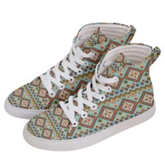 Native American Pattern Women s Hi-top Skate Sneakers by ExtraGoodSauce