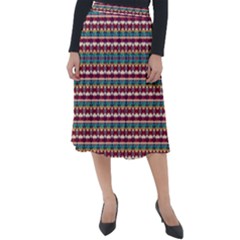 Native American Pattern Classic Velour Midi Skirt  by ExtraGoodSauce