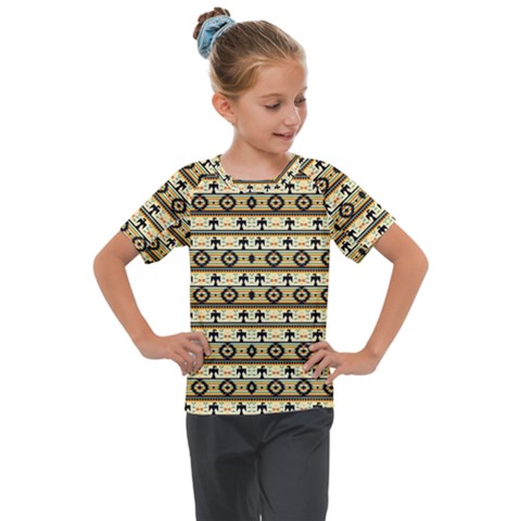 Native American Pattern Kids  Mesh Piece Tee by ExtraGoodSauce